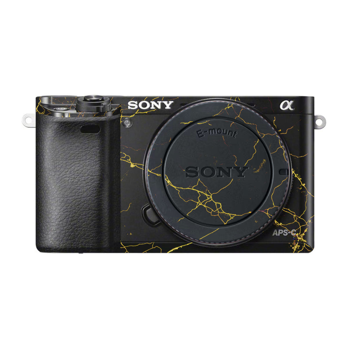 Electric Gold Veins Sony A6500 Camera Skins