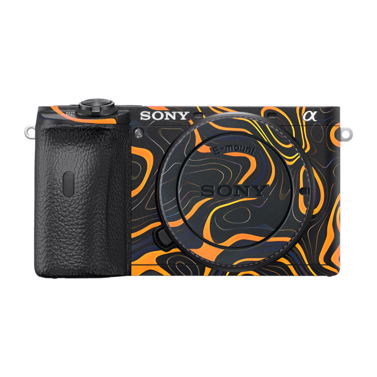 Amber Topographic Waves Sony A6600 Camera Skins
