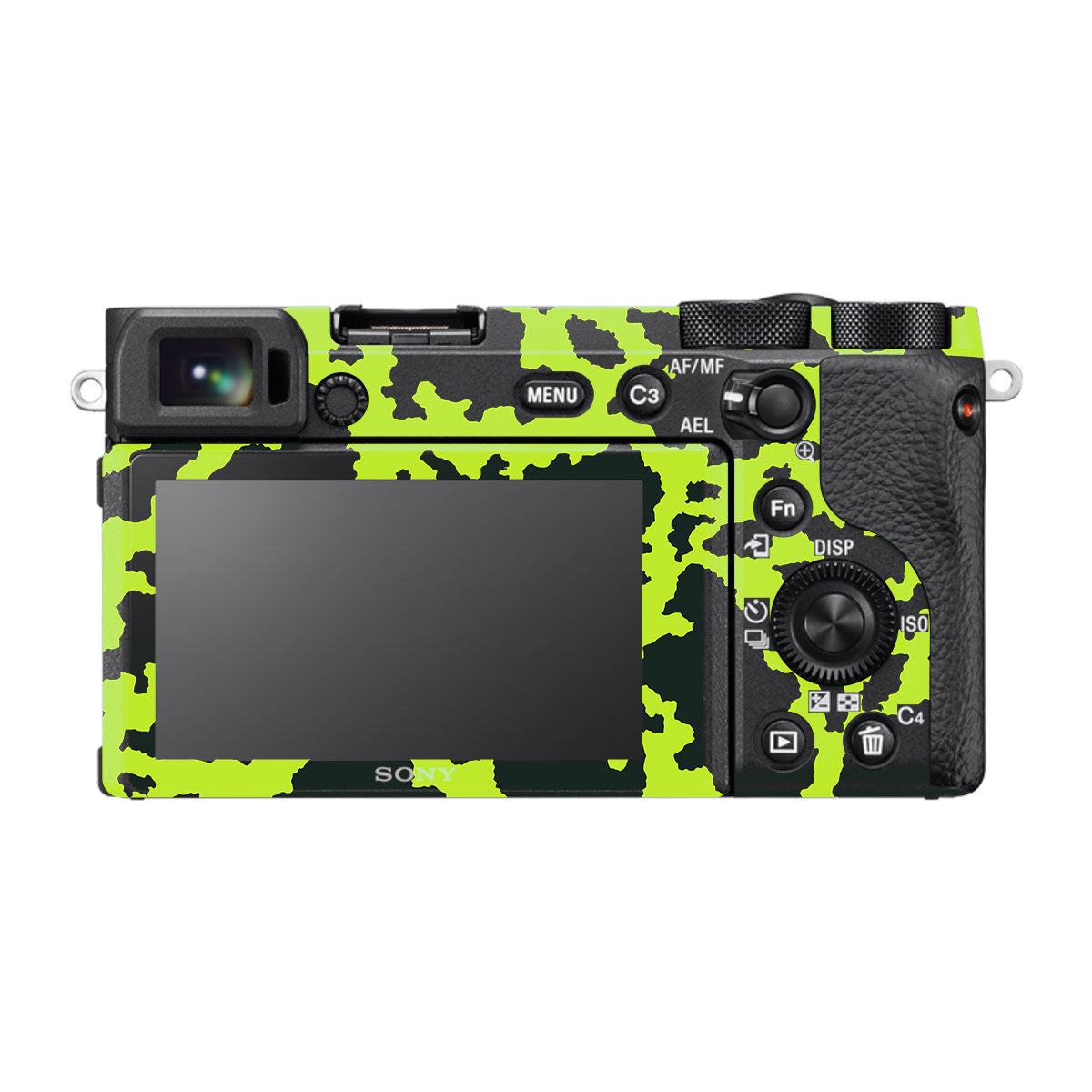 Neon Green Splatter Sony A6600 Camera Skins