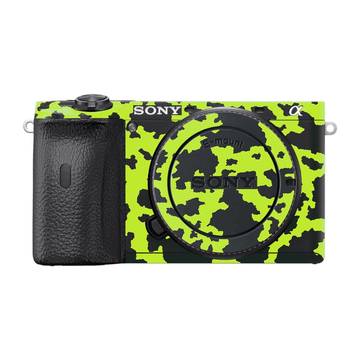 Neon Green Splatter Sony A6600 Camera Skins