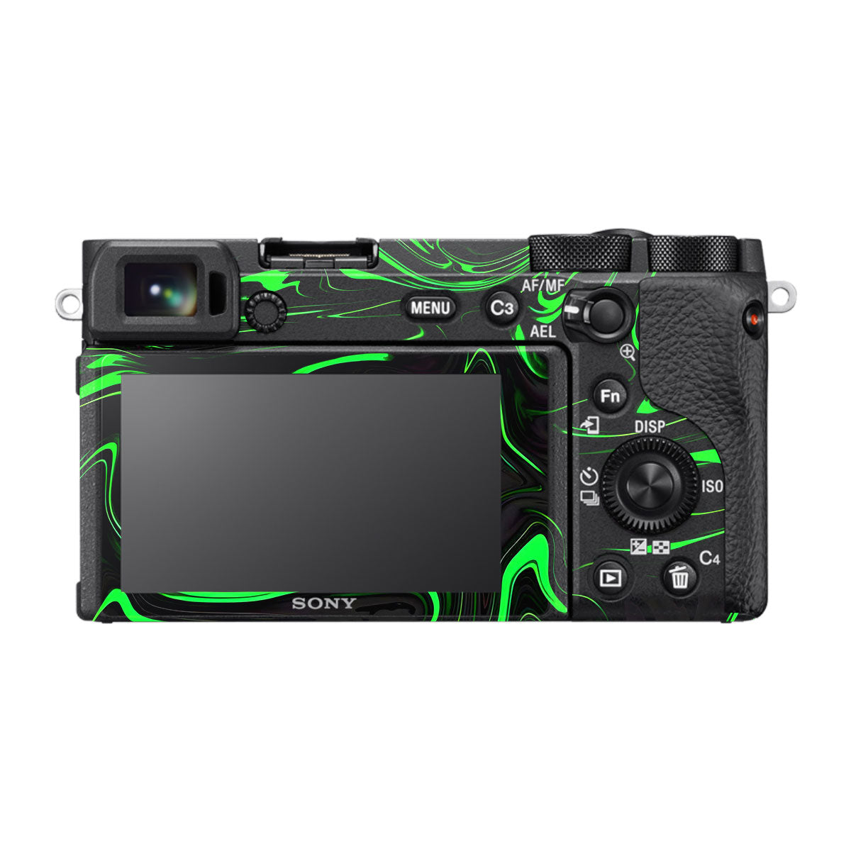 Green Liquid Pattern Sony A6600 Camera Skins