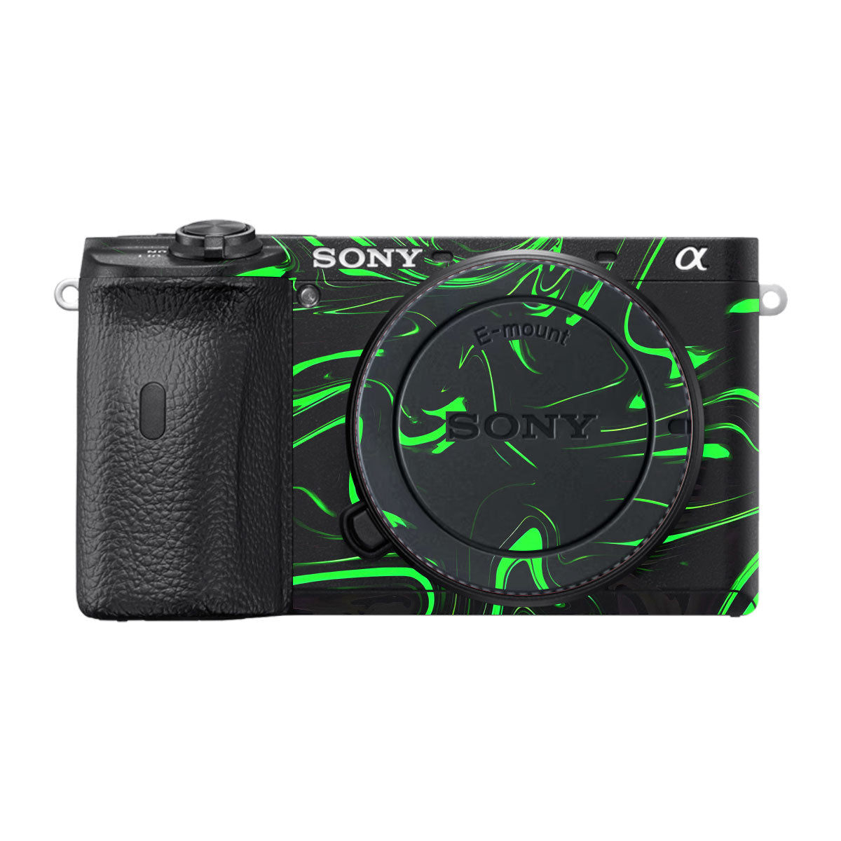 Green Liquid Pattern Sony A6600 Camera Skins