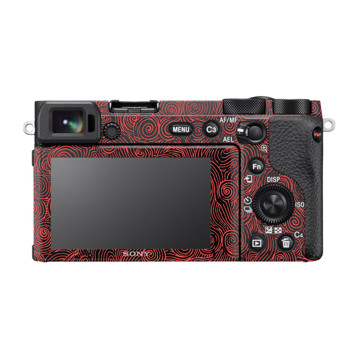 Red Spirals Sony A6600 Camera Skins