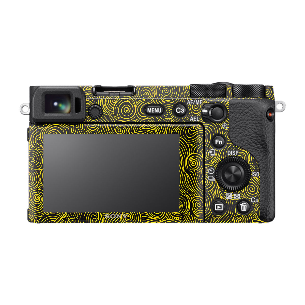 Yellow Spirals Sony A6600 Camera Skins