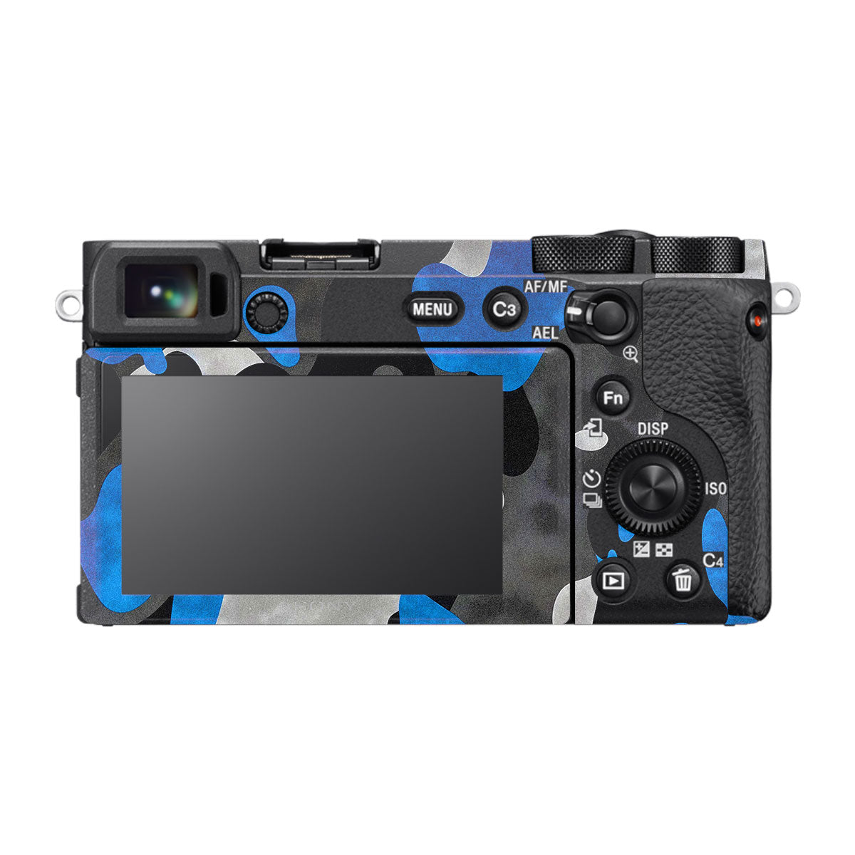 Blue Grey Camo Sony A6600 Camera Skins