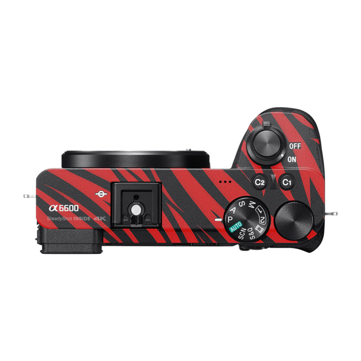 Red and Black Stripes Sony A6600 Camera Skins