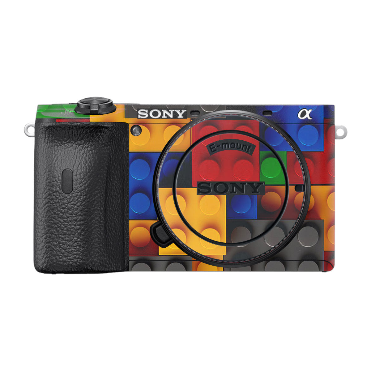 Colorful LEGO Brick Wall Pattern Sony A6600 Camera Skins