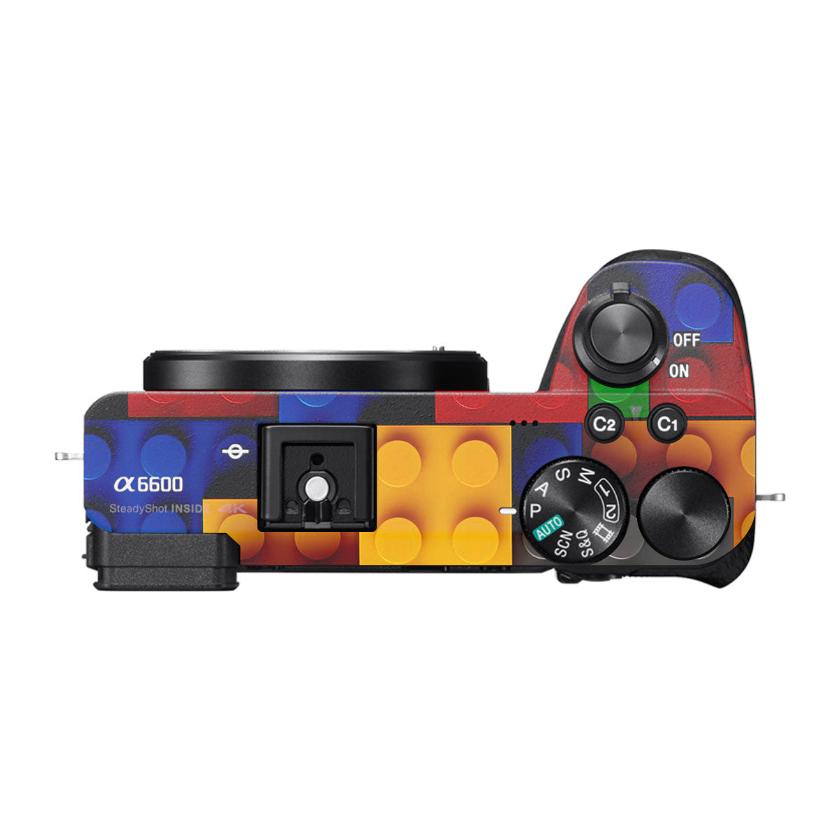 Colorful LEGO Brick Wall Pattern Sony A6600 Camera Skins