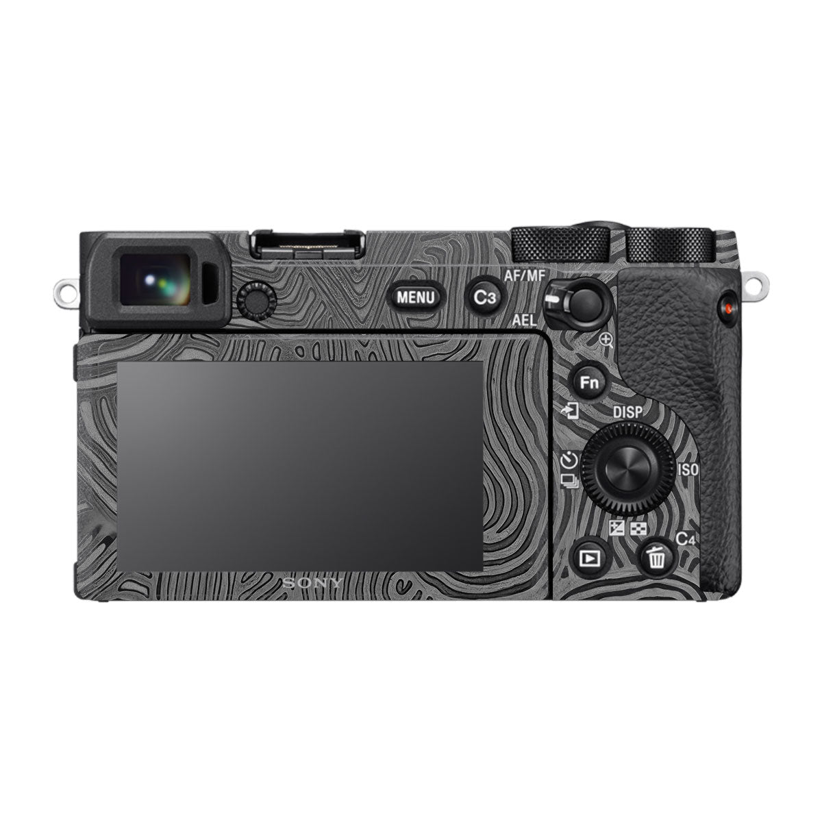 Monochrome Line Maze Sony A6600 Camera Skins