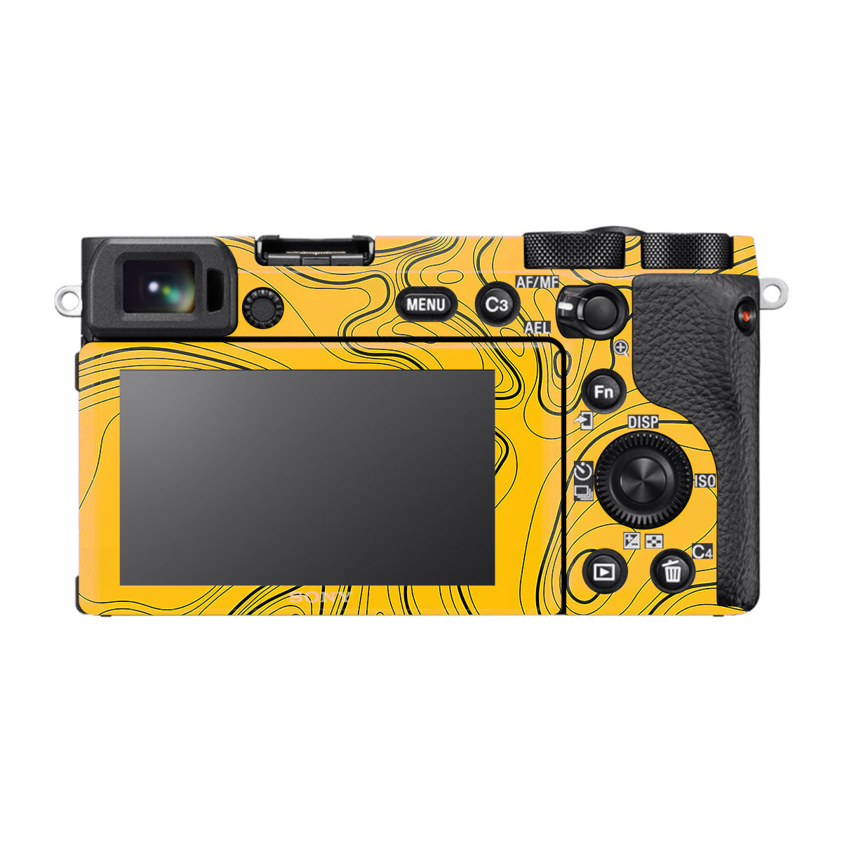 Topographic Map Pattern Sony A6600 Camera Skins