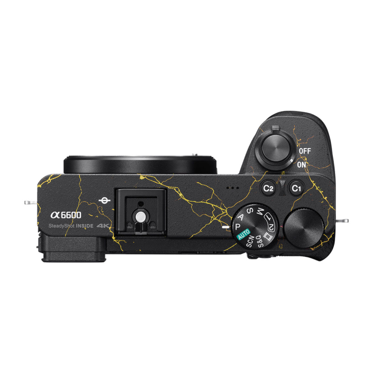 Electric Gold Veins Sony A6600 Camera Skins