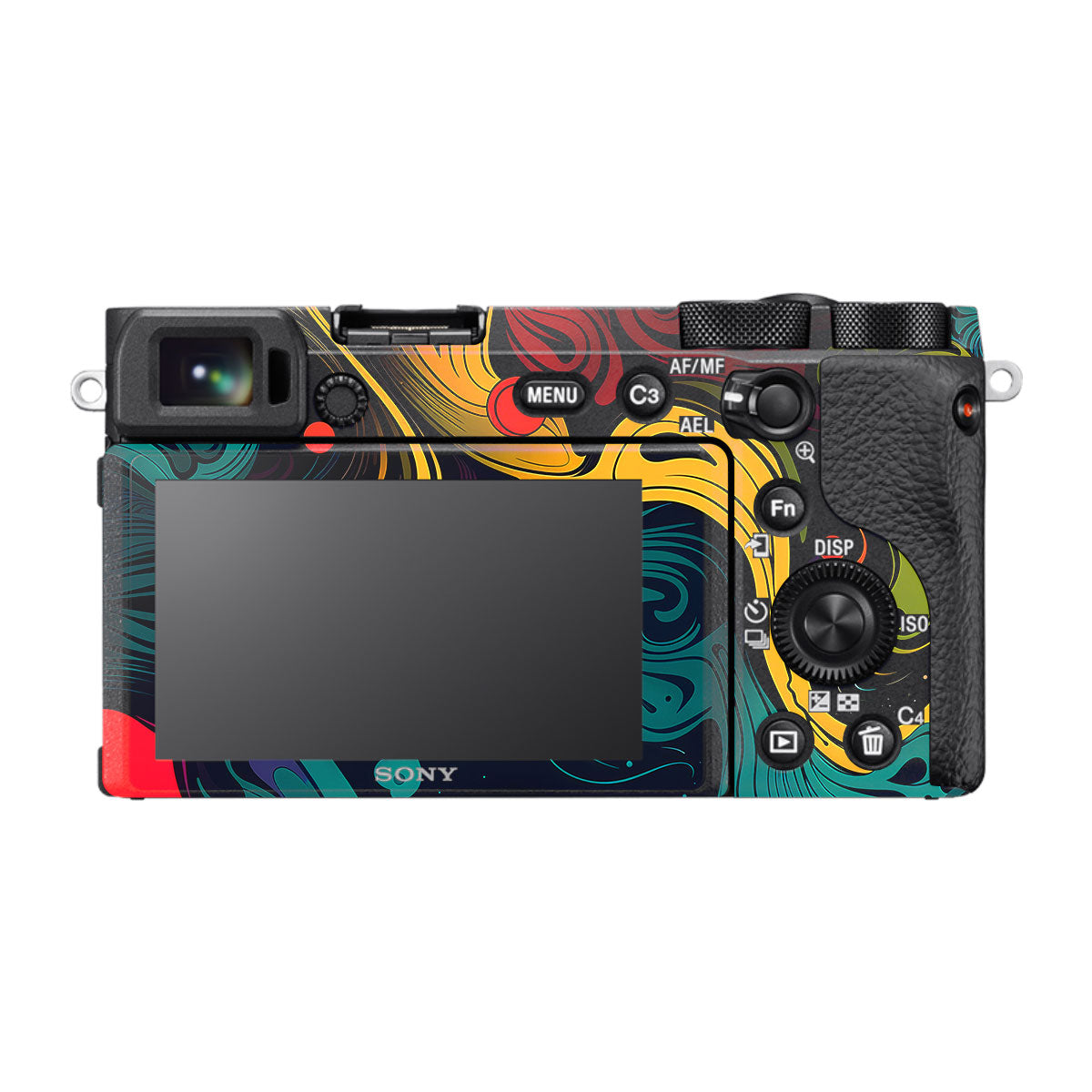 Psychedelic Color Swirl Sony A6600 Camera Skins