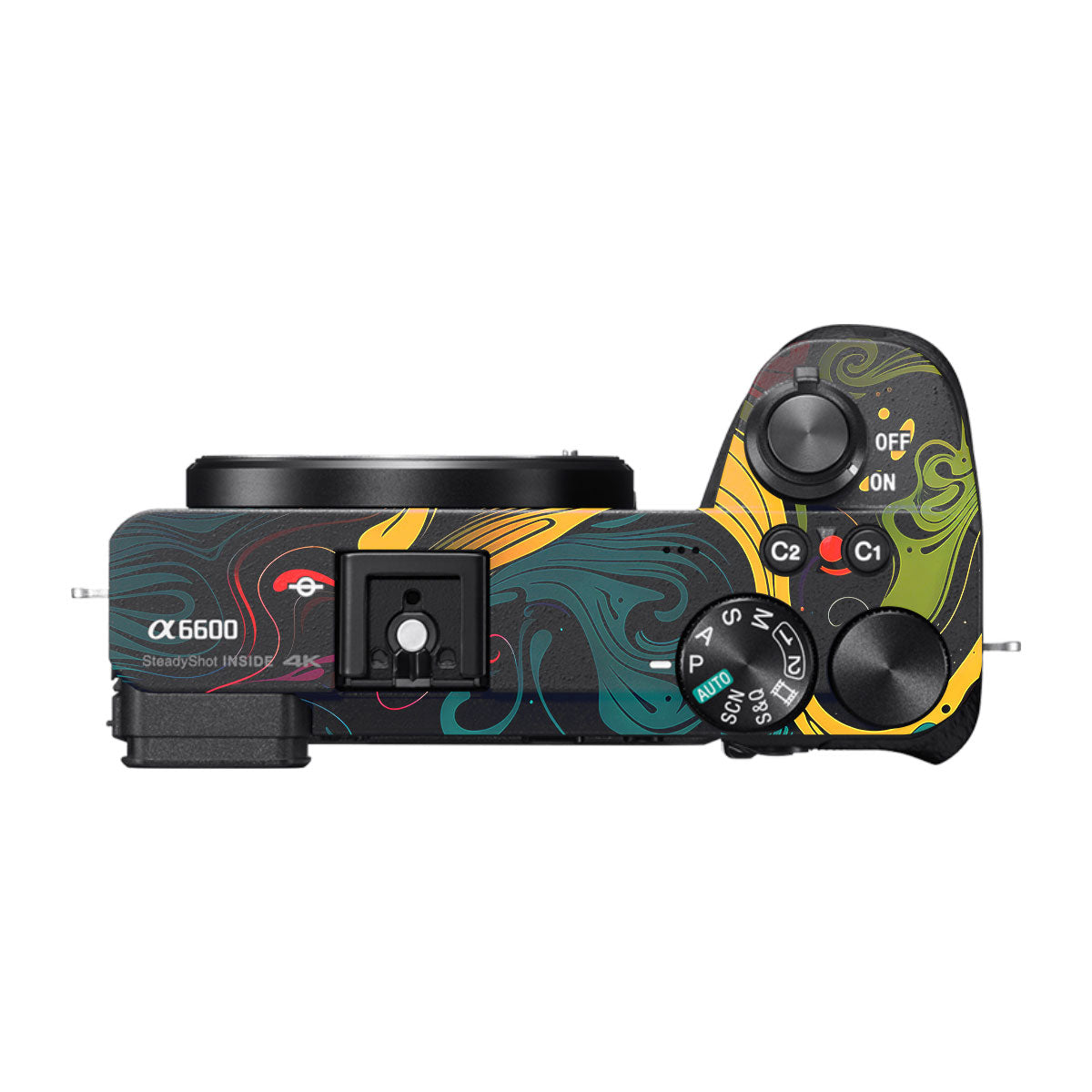 Psychedelic Color Swirl Sony A6600 Camera Skins