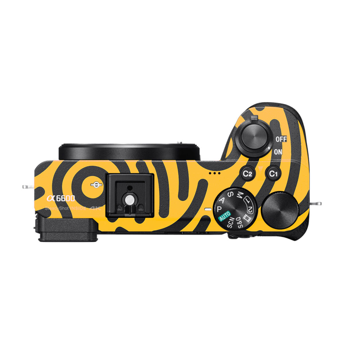 Minimal Yellow Wave Sony A6600 Camera Skins