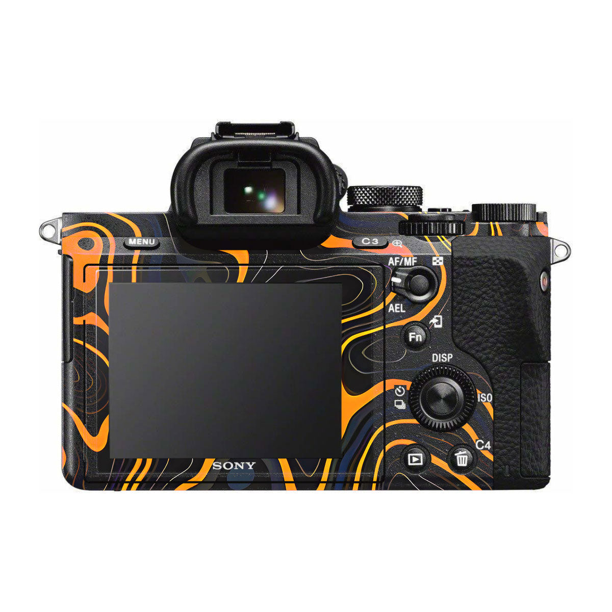 Amber Topographic Waves Sony A7S II Camera Skins