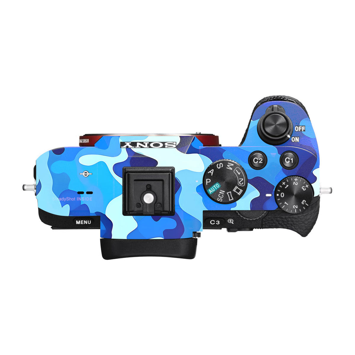 Arctic Blue Camo Pattern Sony A7S II Camera Skins