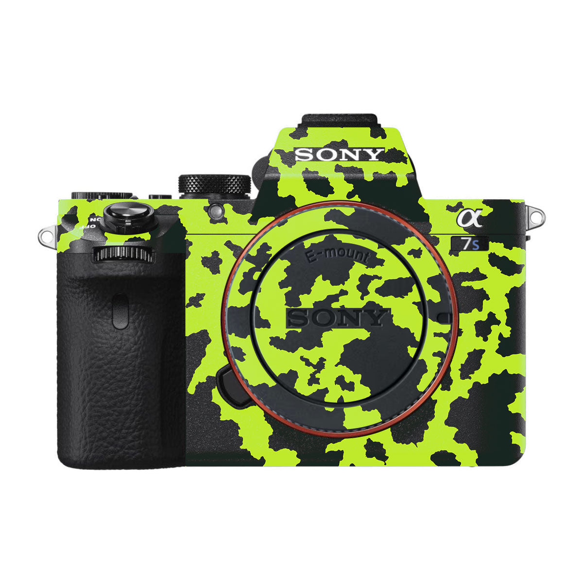 Neon Green Splatter Sony A7S II Camera Skins