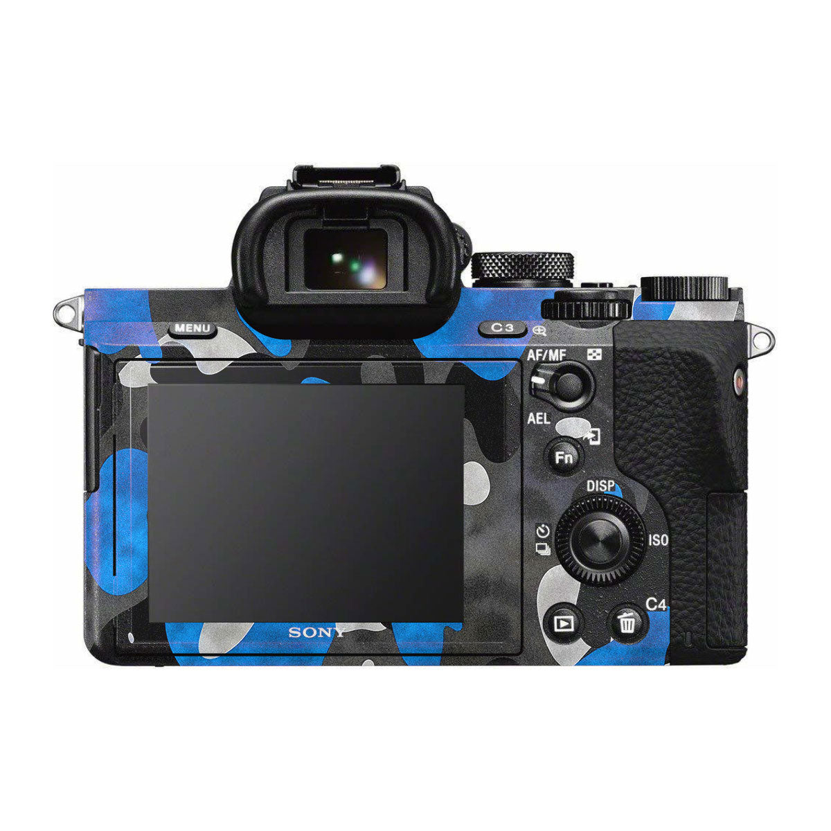 Blue Grey Camo Sony A7S II Camera Skins