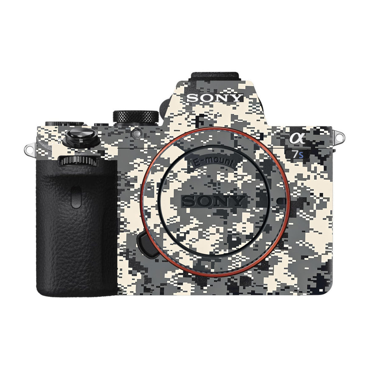 Grey Black Pixel Sony A7S II Camera Skins