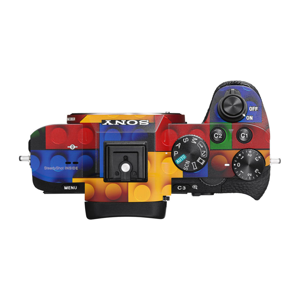 Colorful LEGO Brick Wall Pattern Sony A7S II Camera Skins
