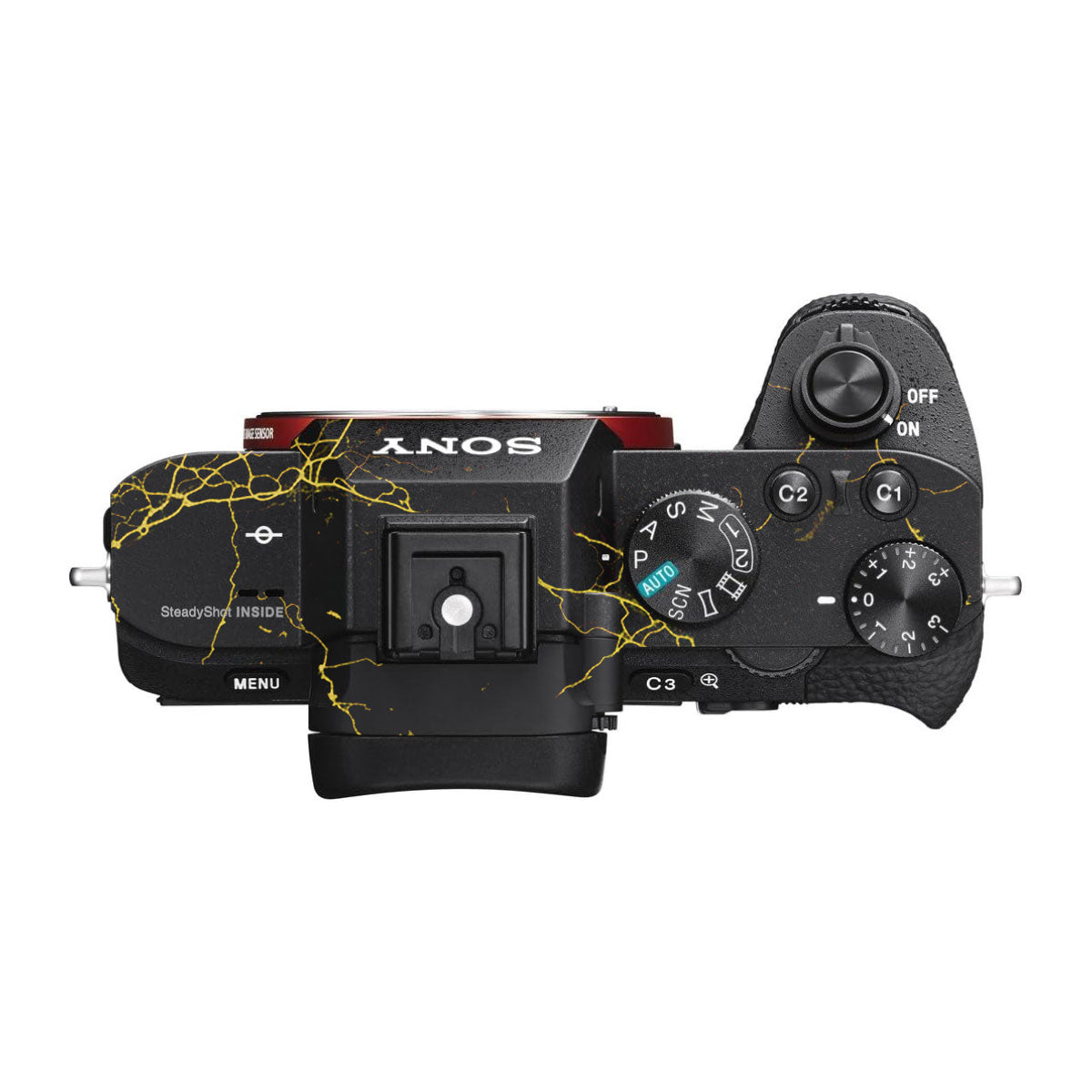 Electric Gold Veins Sony A7S II Camera Skins