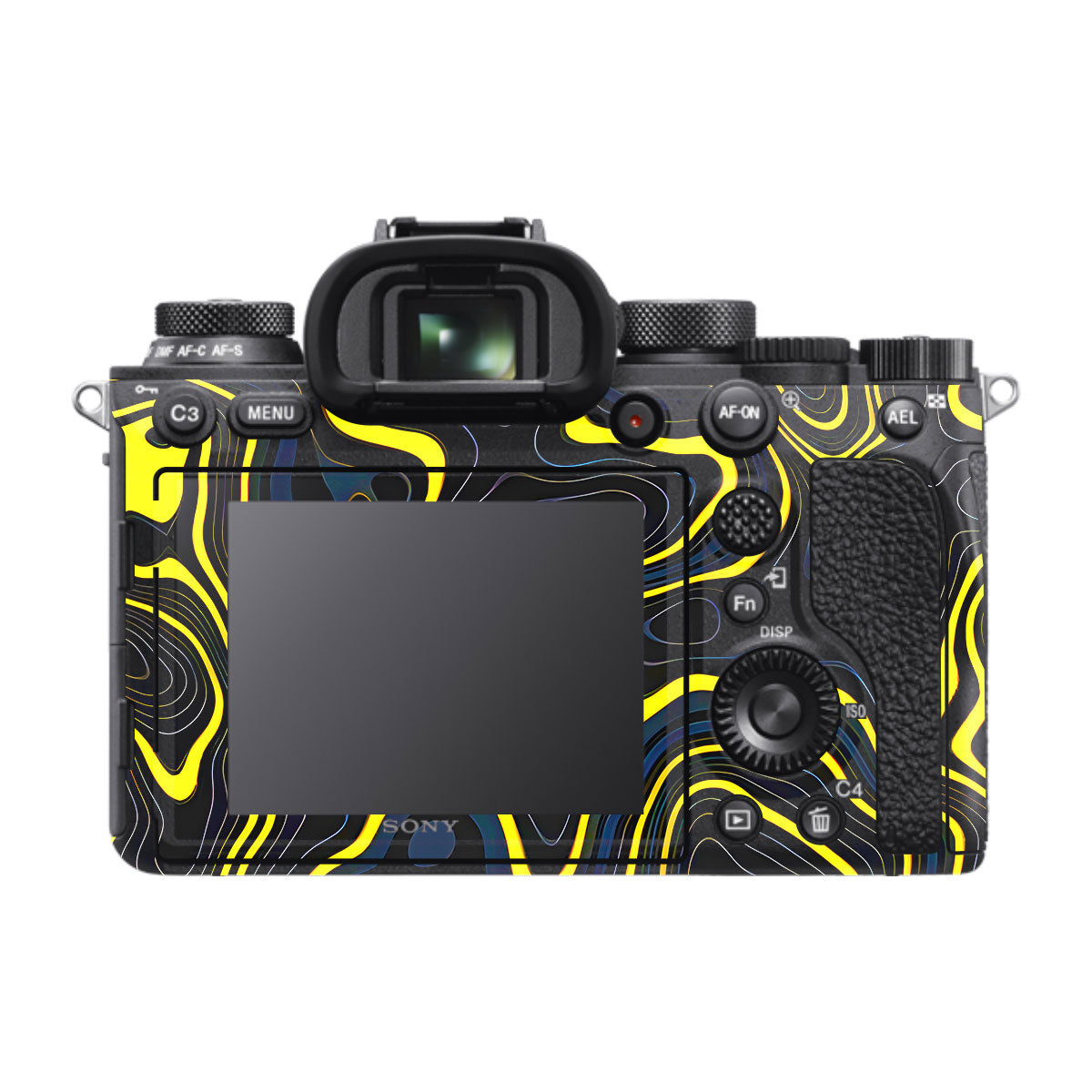 Neon Lava Contours Sony A9 Camera Skins