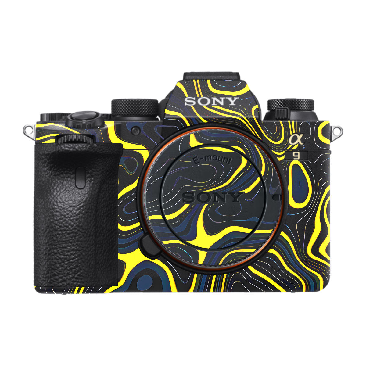 Neon Lava Contours Sony A9 Camera Skins