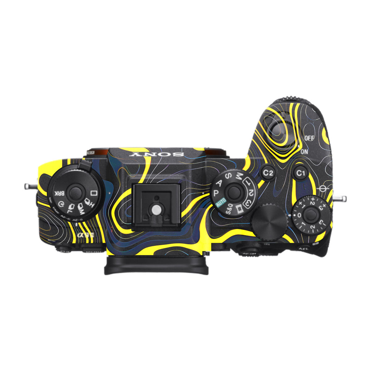 Neon Lava Contours Sony A9 Camera Skins