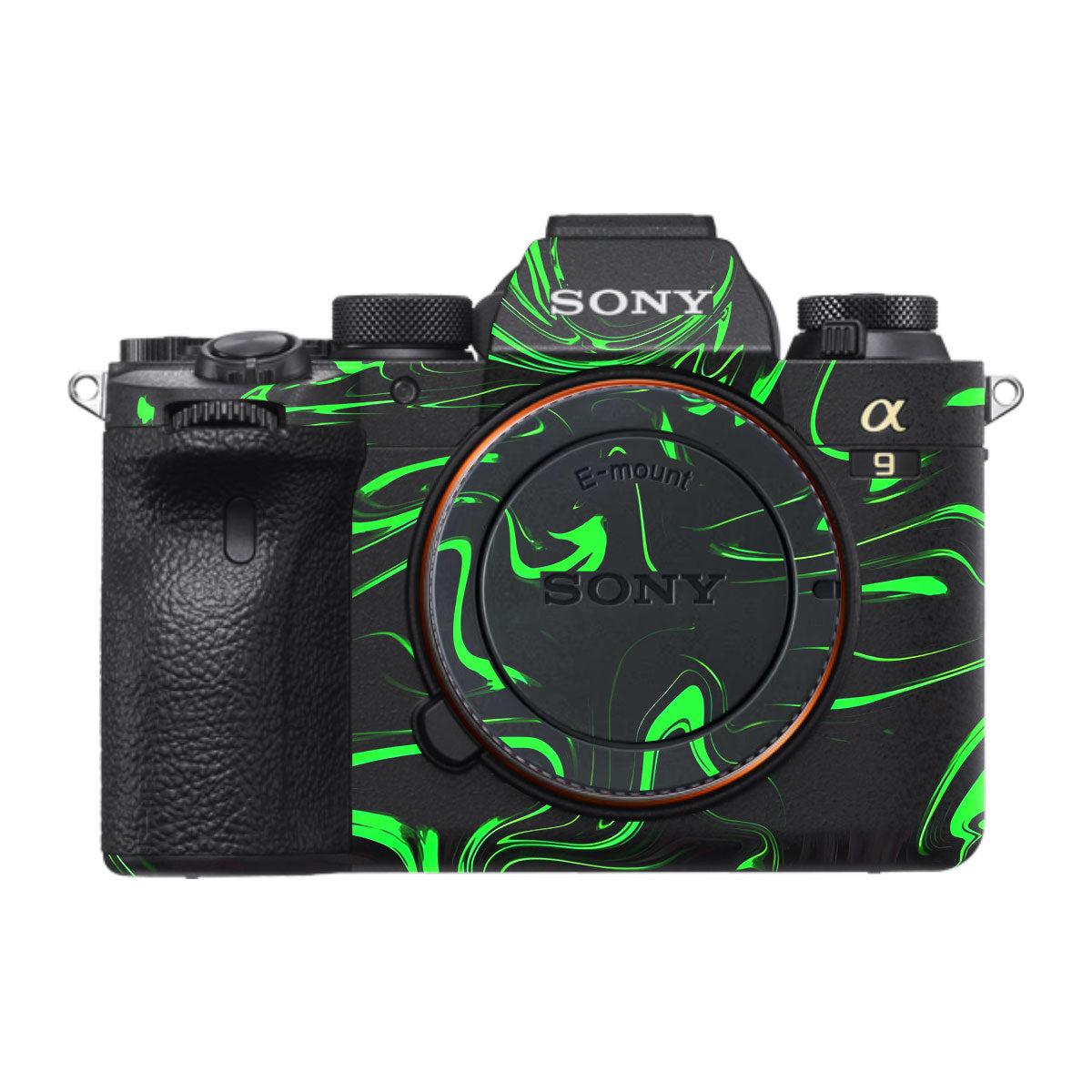 Green Liquid Pattern Sony A9 Camera Skins