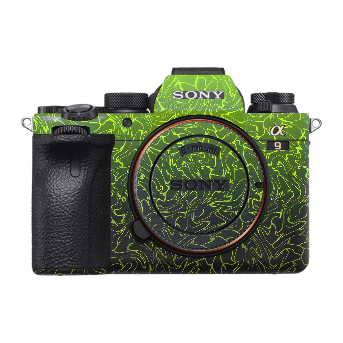 Lime Yellow to Black Gradient Sony A9 Camera Skins