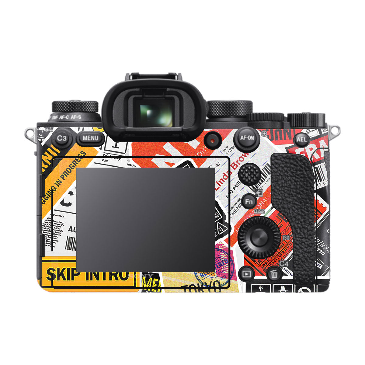 Tech Aesthetic Sticker Collage Sony A9 Camera Skins