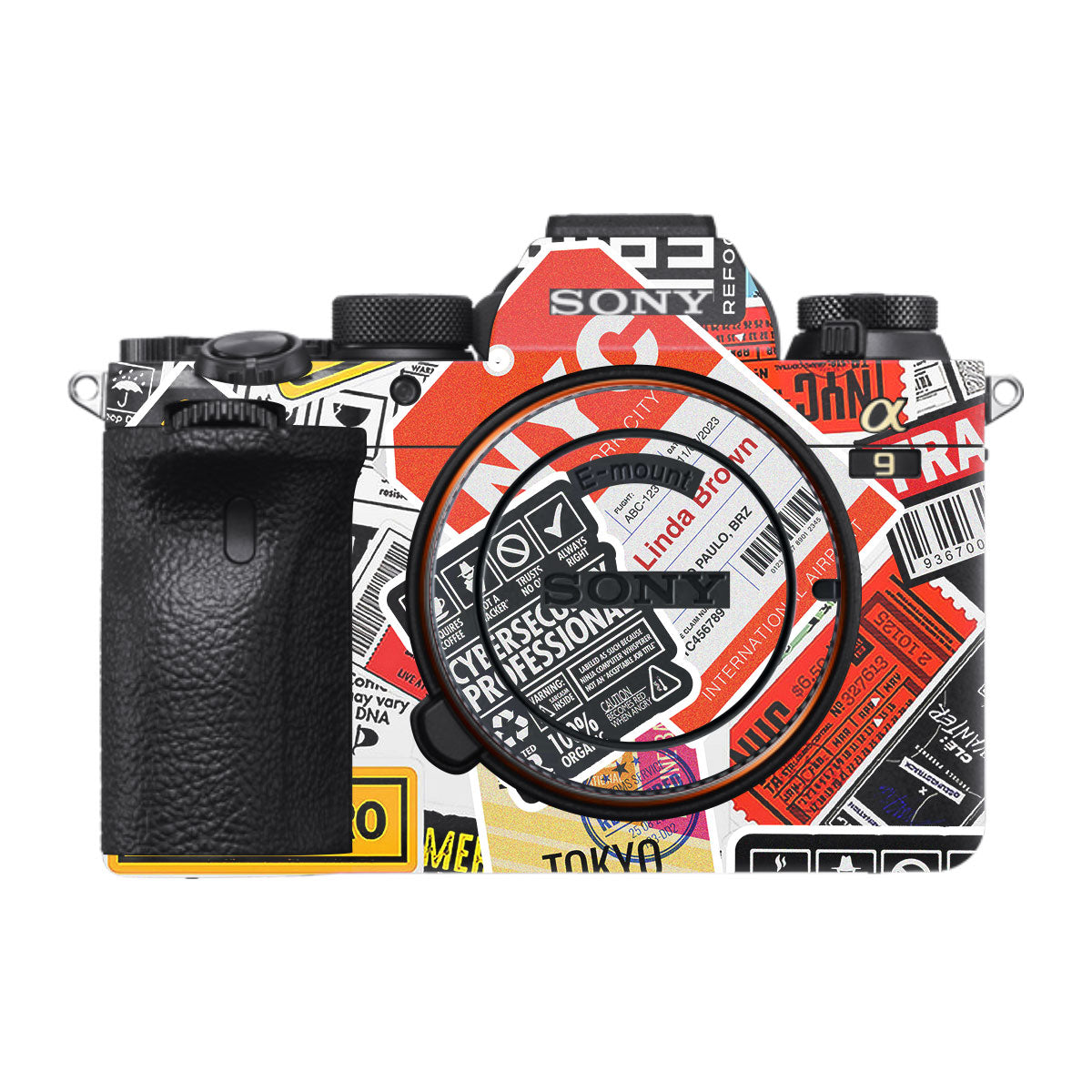 Tech Aesthetic Sticker Collage Sony A9 Camera Skins