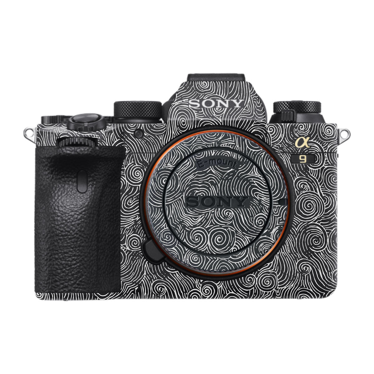 White Spirals Sony A9 Camera Skins