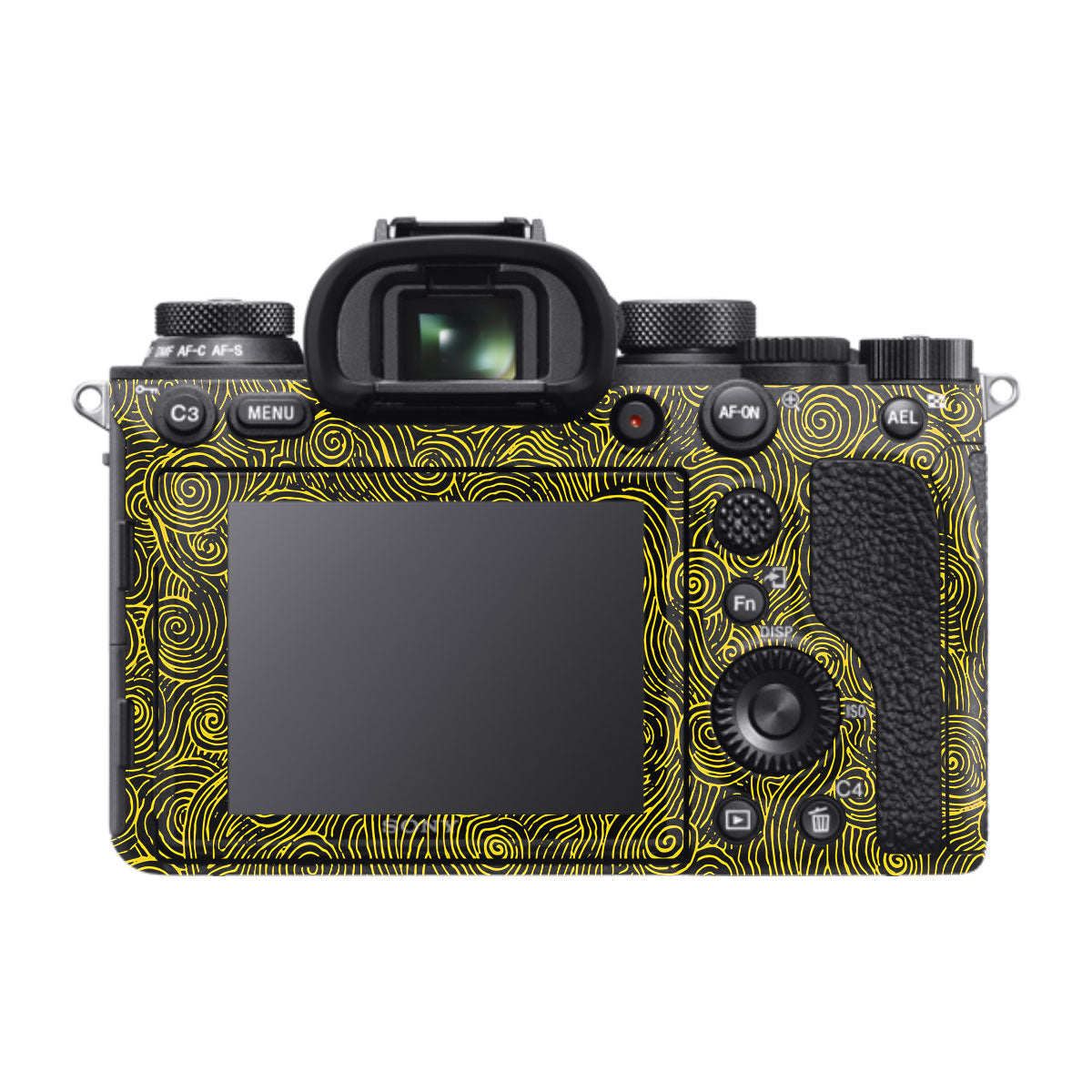 Yellow Spirals Sony A9 Camera Skins