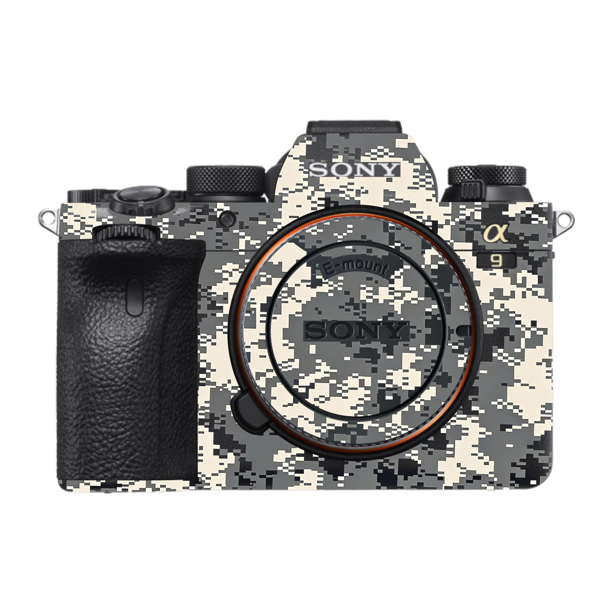 Grey Black Pixel Sony A9 Camera Skins