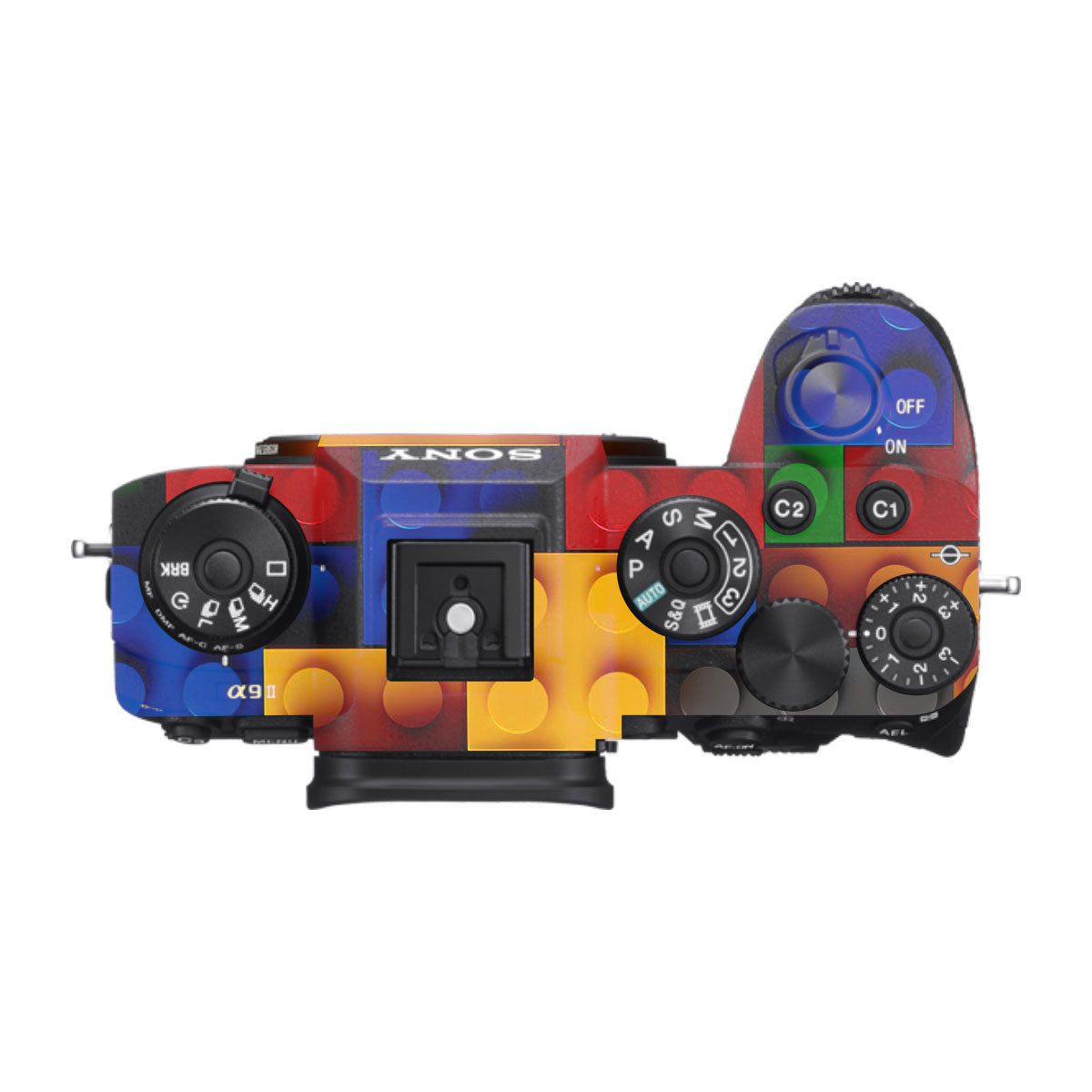 Colorful LEGO Brick Wall Pattern Sony A9 Camera Skins