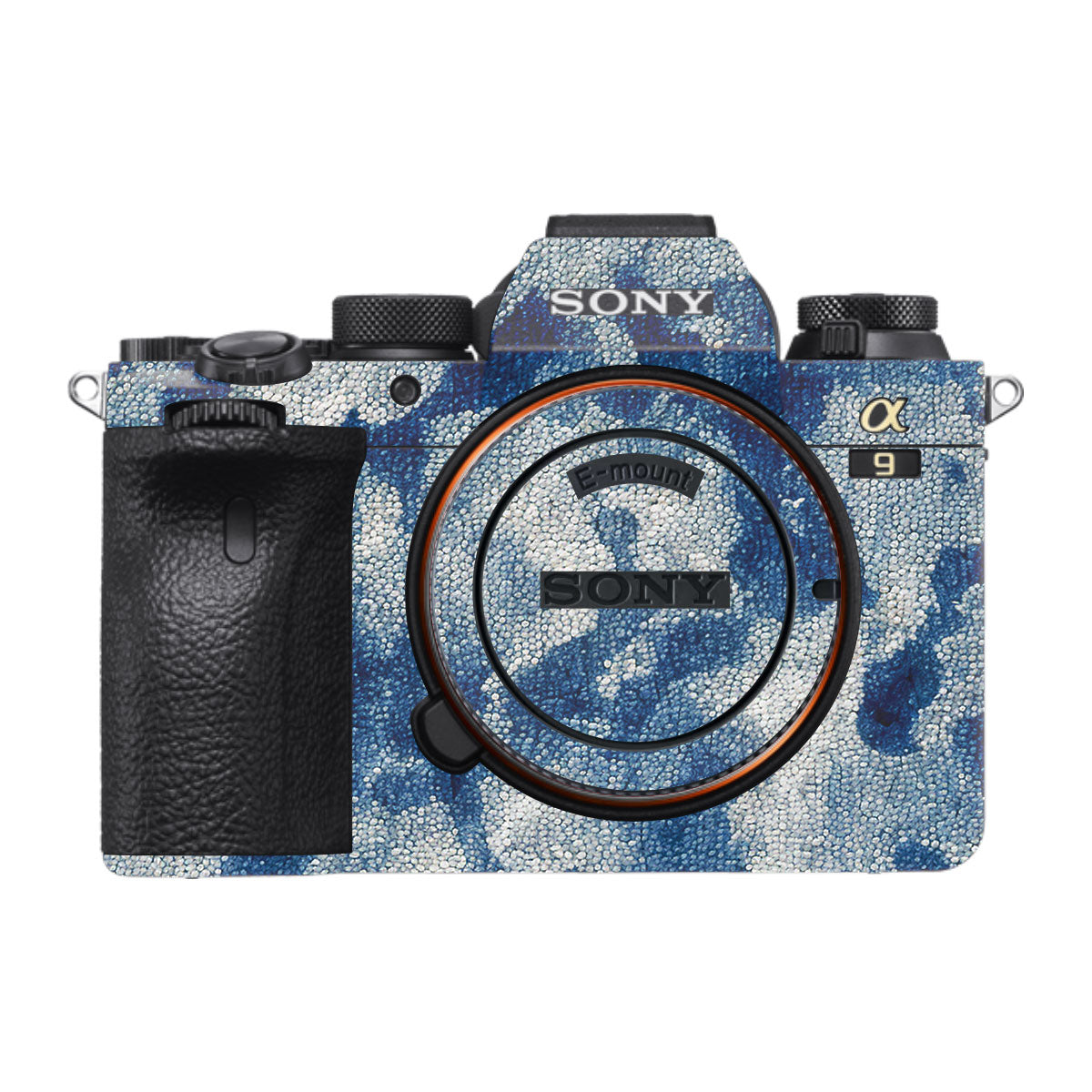 Blue Watercolor Fabric Sony A9 Camera Skins