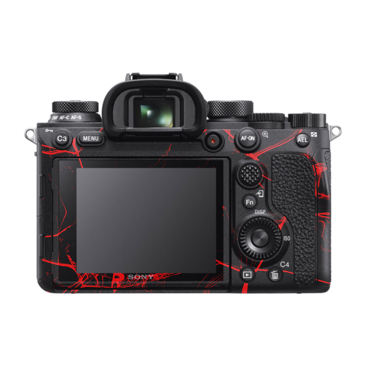 Red Neural Grid Sony A9 Camera Skins