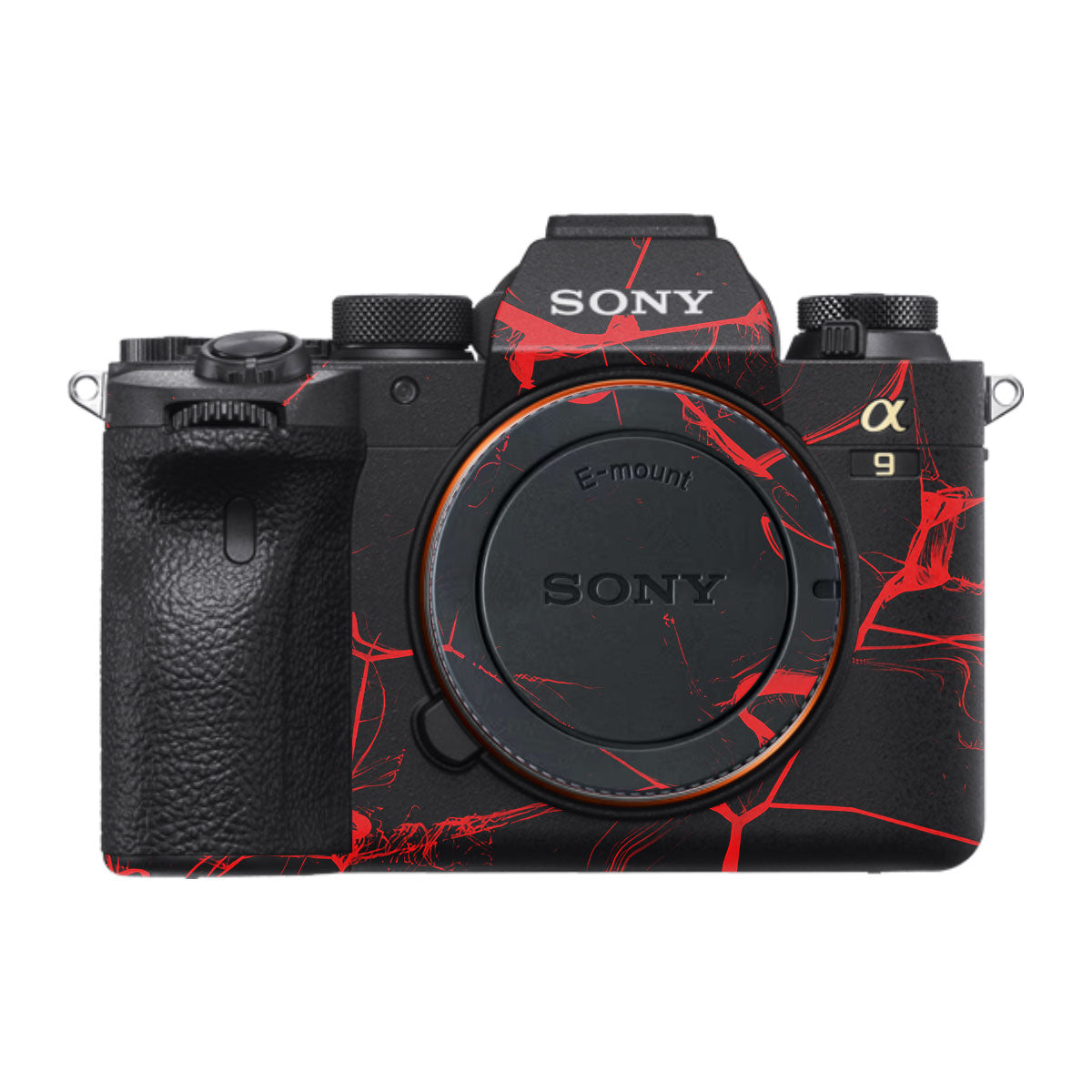 Red Neural Grid Sony A9 Camera Skins