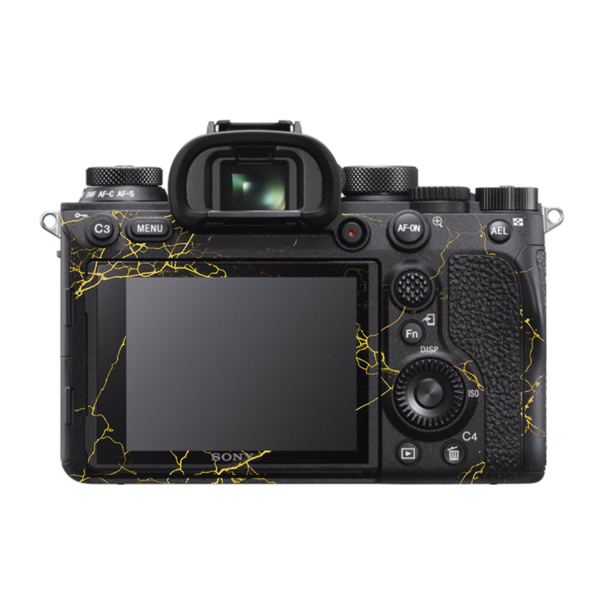 Electric Gold Veins Sony A9 Camera Skins