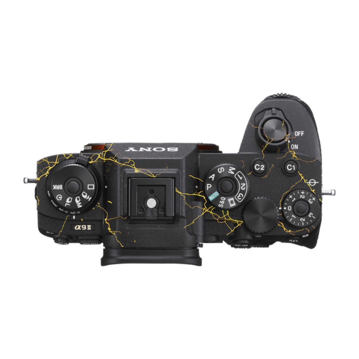 Electric Gold Veins Sony A9 Camera Skins