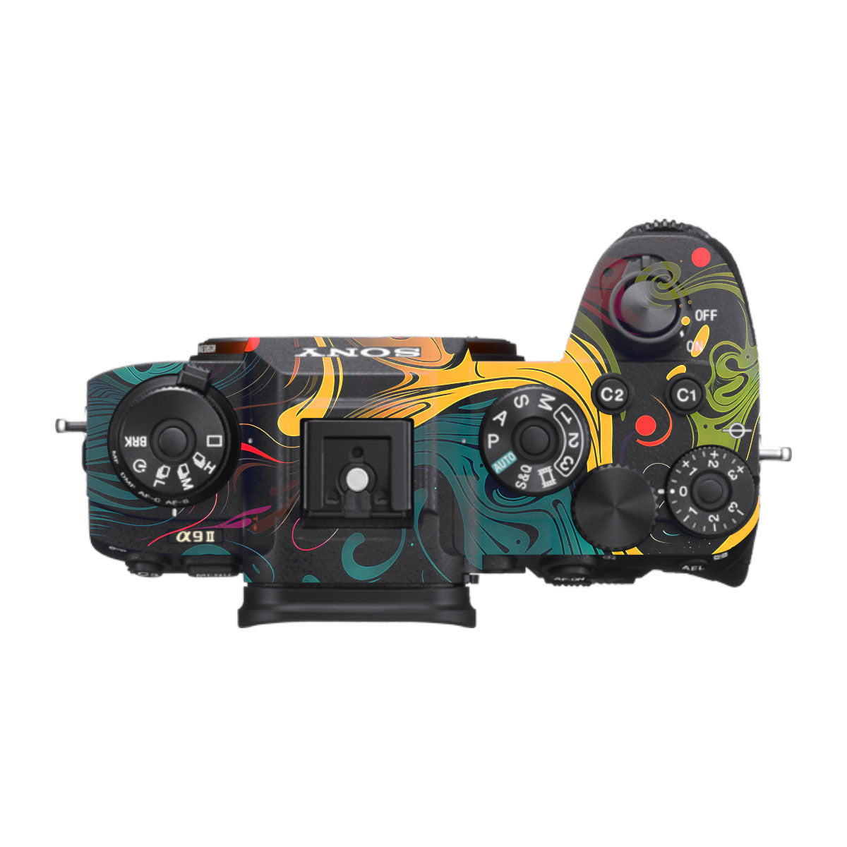 Psychedelic Color Swirl Sony A9 Camera Skins