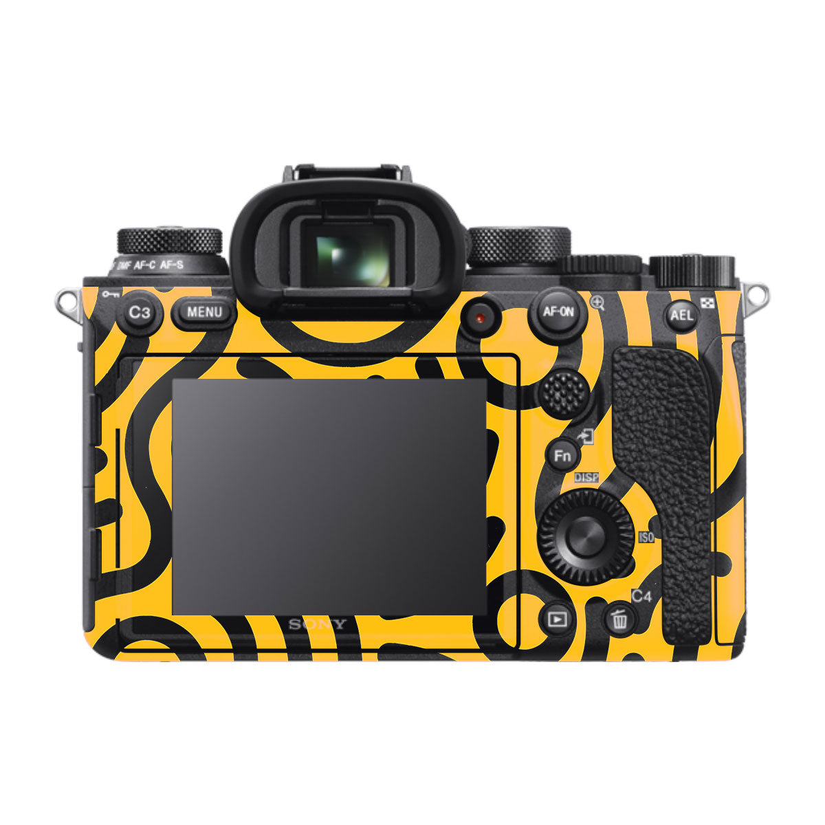 Minimal Yellow Wave Sony A9 Camera Skins