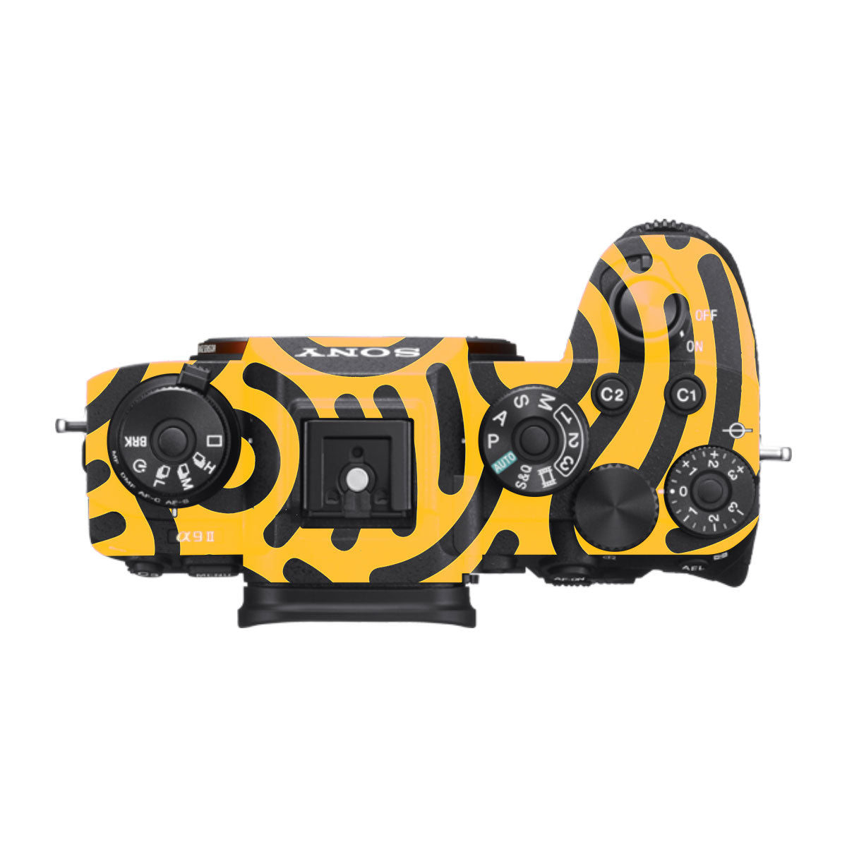 Minimal Yellow Wave Sony A9 Camera Skins
