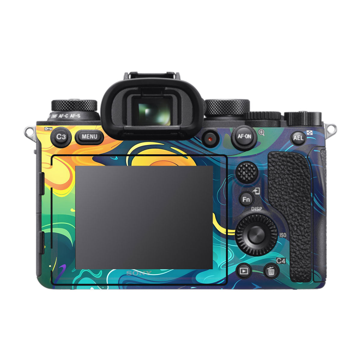Rainbow Liquid Fusion Sony A9 Camera Skins