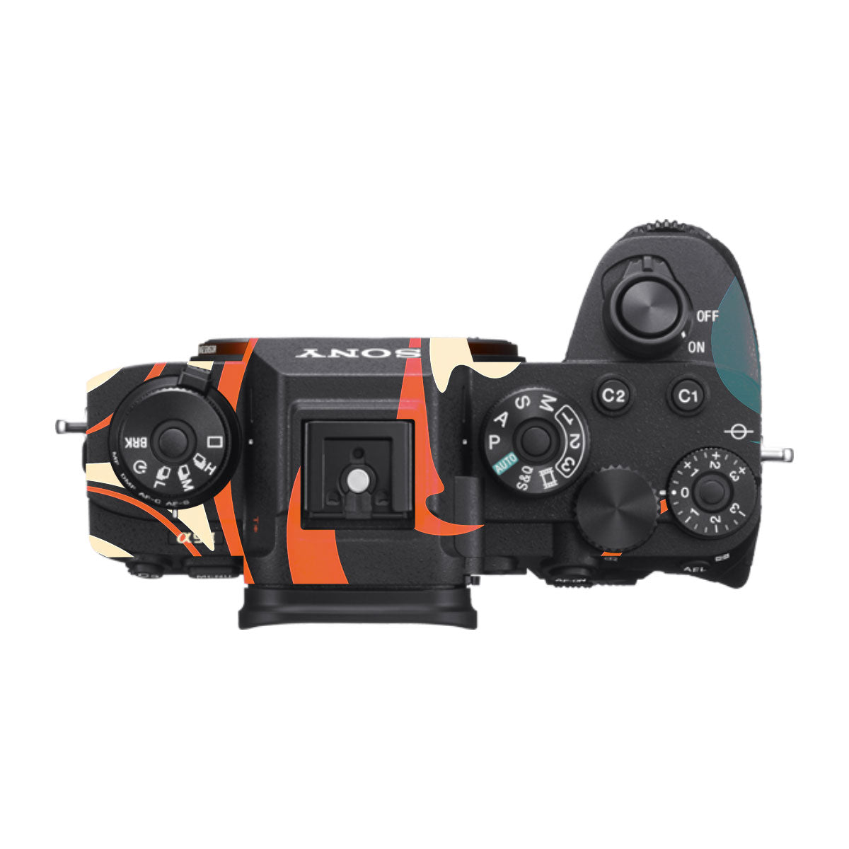 Mid-Century Abstract Swirl Sony A9 Camera Skins