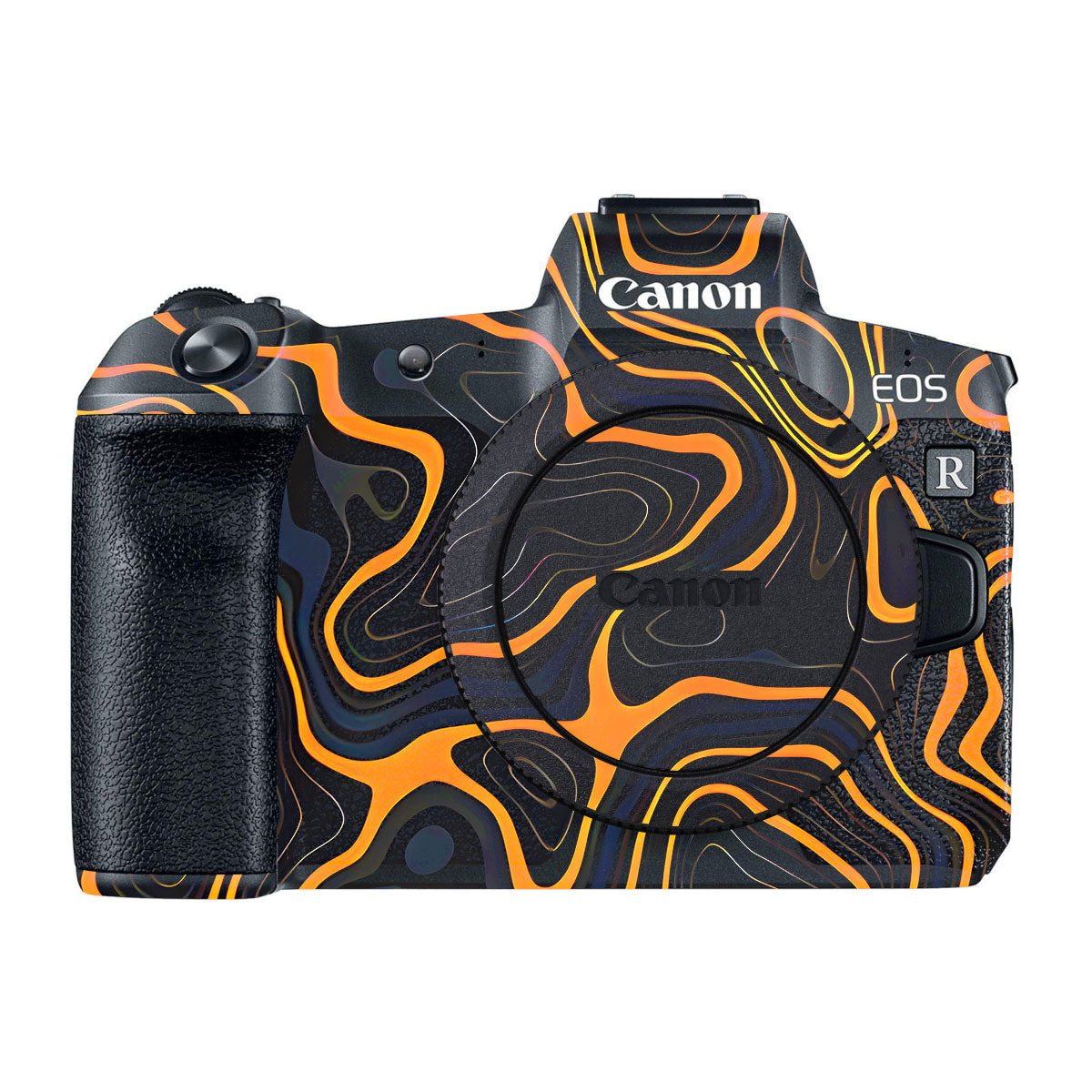 Amber Topographic Waves Canon EOS R Camera Skins