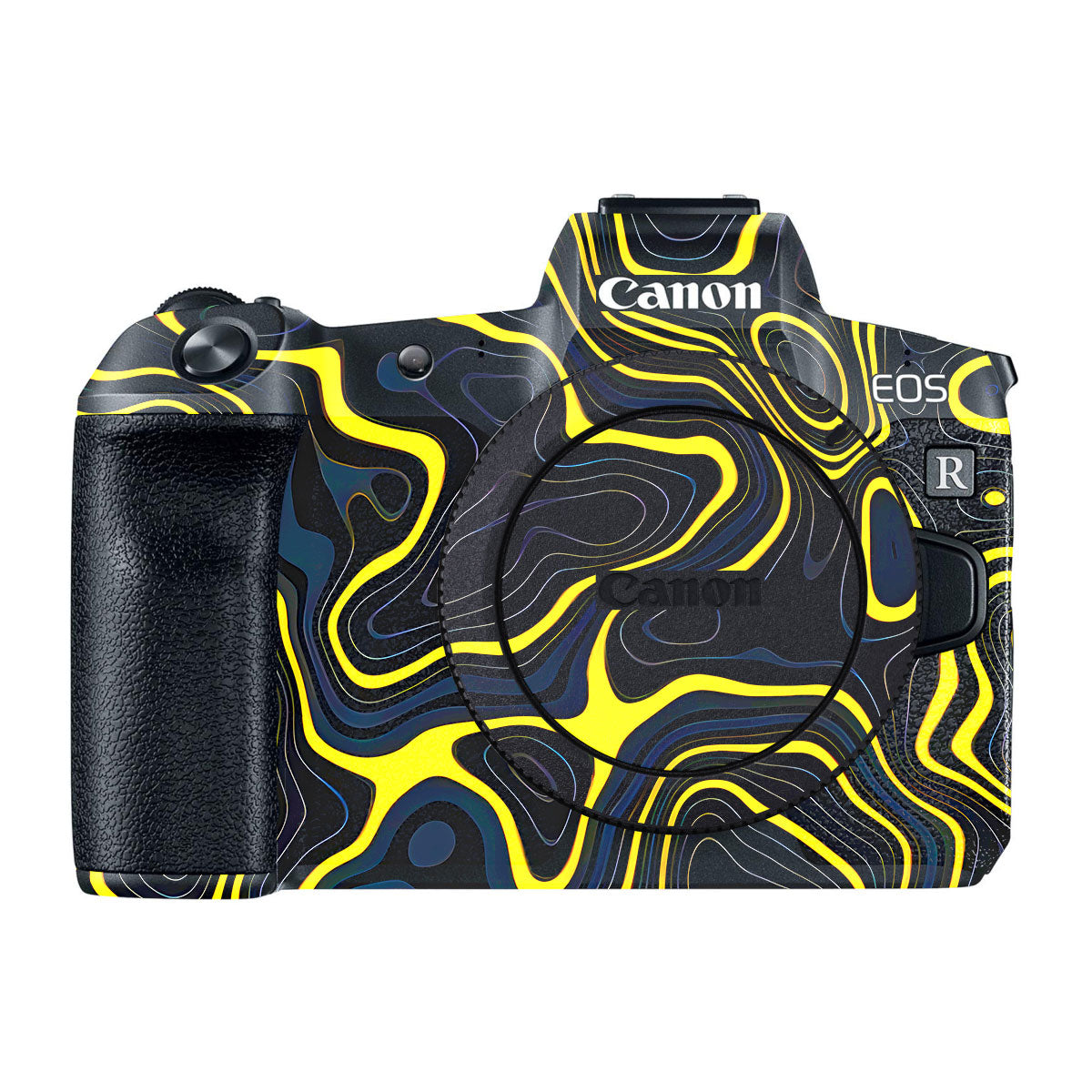 Neon Lava Contours Canon EOS R Camera Skins