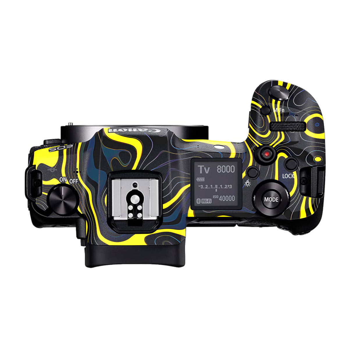 Neon Lava Contours Canon EOS R Camera Skins