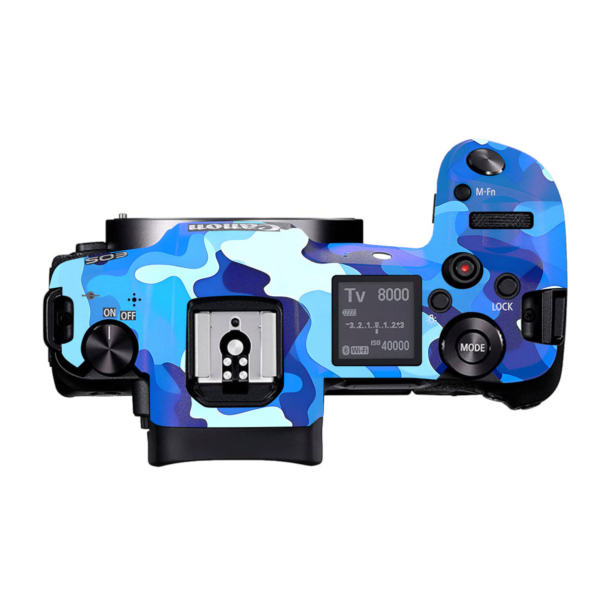 Arctic Blue Camo Pattern Canon EOS R Camera Skins